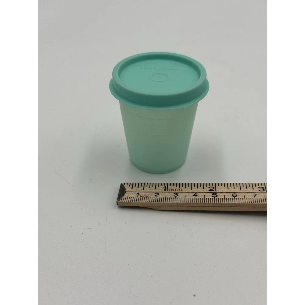 Tupperware Teal Midget 2oz Container & Lid